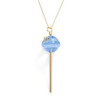 AMORE by SIMONE I. SMITH A Sweet Touch of Hope 18k Gold Over Silver Crystal Lollipop Pendant