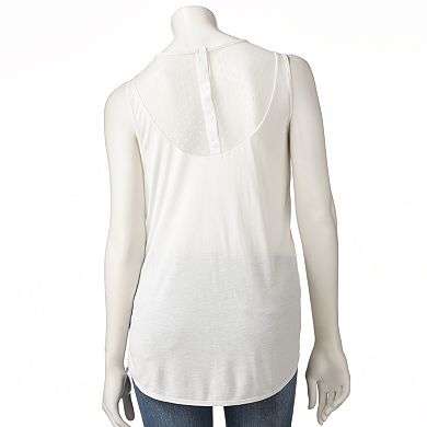 LC Lauren Conrad Bow Chiffon Top - Women's