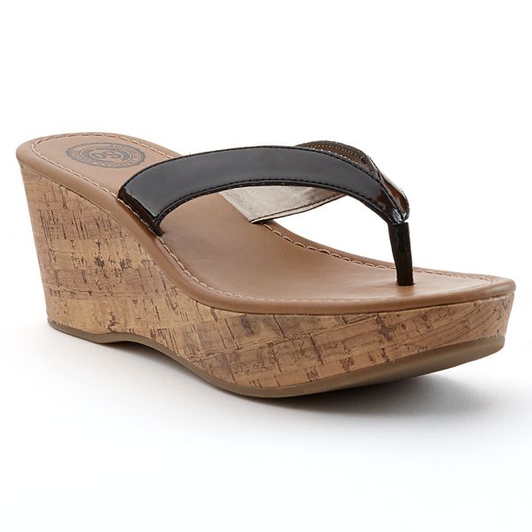SO® Platform Wedge Thong Sandals Women