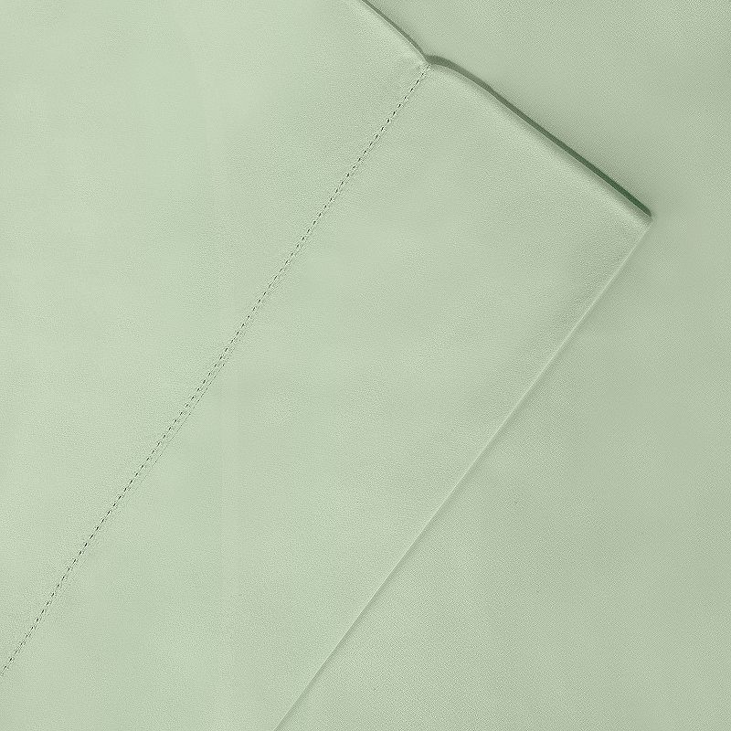 Pointehaven 400-Thread Count Combed Cotton Sateen Duvet with Shams, Green, 