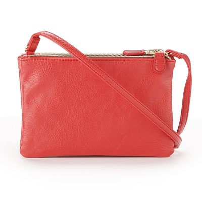 Apt. 9 Triple Zipper Crossbody Bag