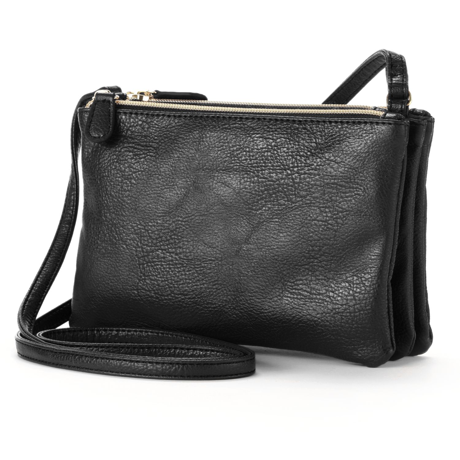 triple zip crossbody