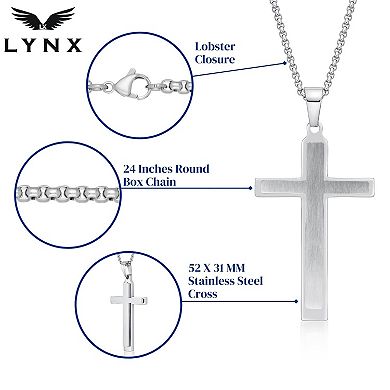 LYNX Stainless Steel Cross Pendant - Men