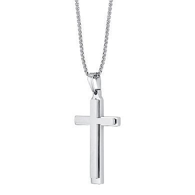 LYNX Stainless Steel Cross Pendant - Men