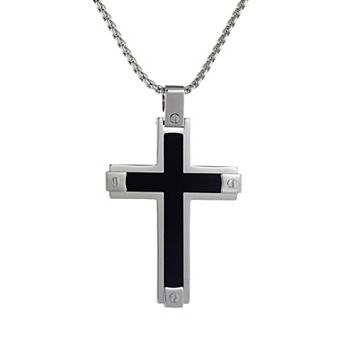 LYNX Stainless Steel Cross Pendant - Men