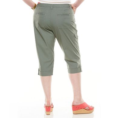 Plus Size Gloria Vanderbilt Dawn Comfort Waist Cargo Capris