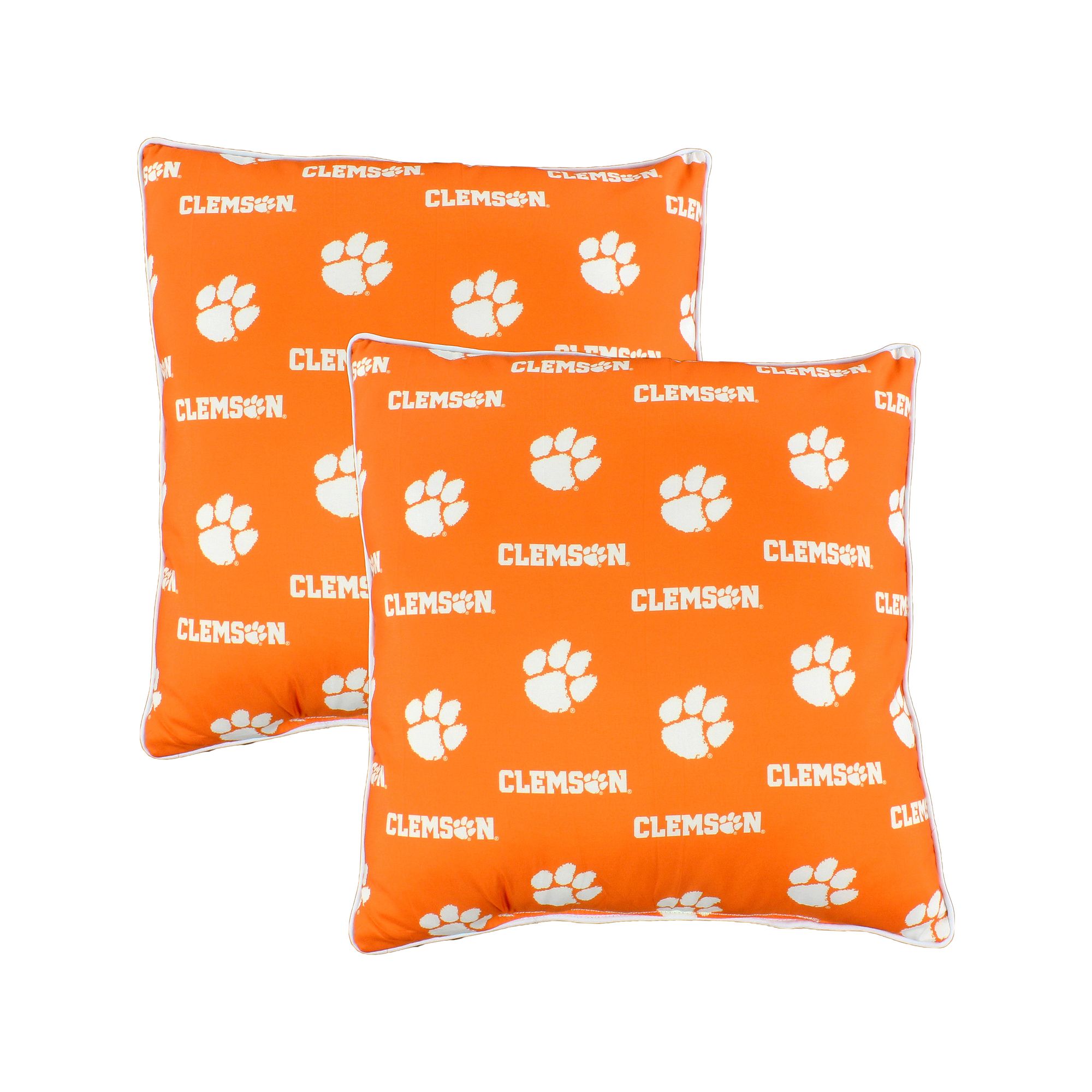 College Covers Clemson Tigers 16 Decorative Pillow Set, Team