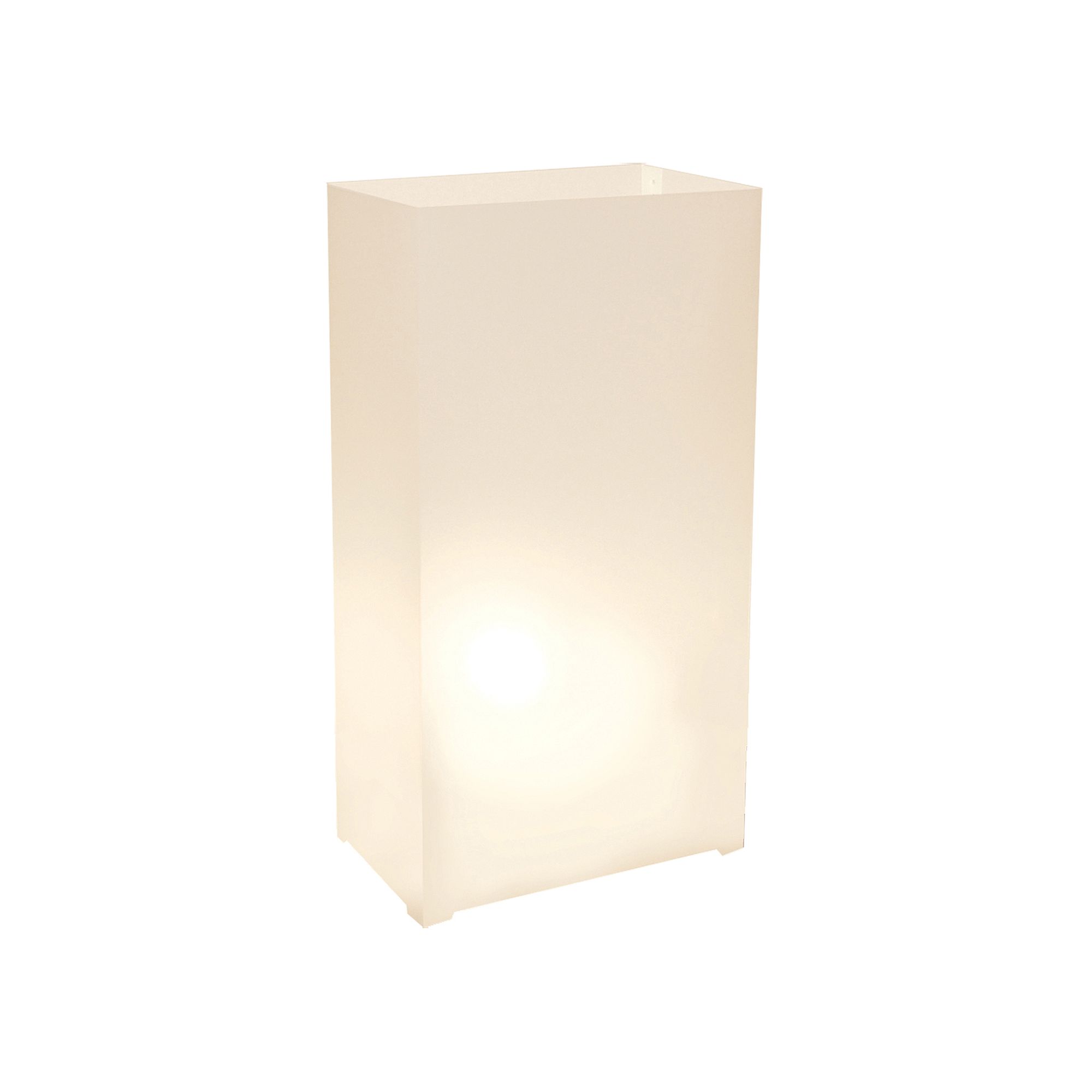 LumaBase 10-pk. Plastic Luminaria Lanterns - Indoor & Outdoor, White