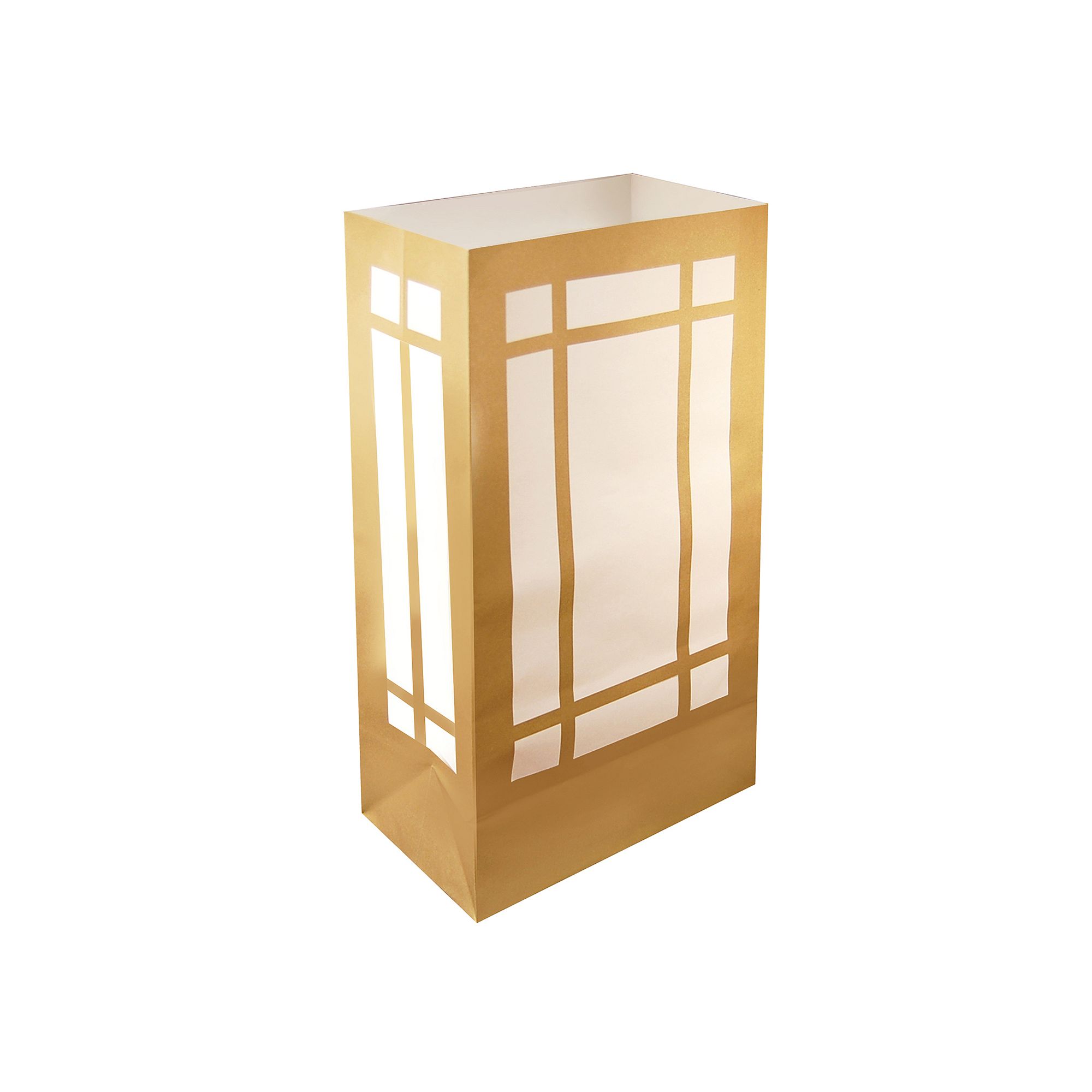 LumaBase 24-pk. Lantern Paper Luminaria Bags - Indoor & Outdoor, Gold