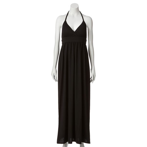 Juniors' Derek Heart Halter Maxi Dress