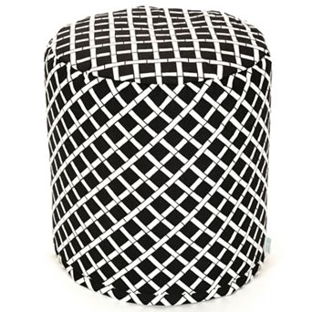 Majestic Home Goods Geometric Indoor Outdoor Small Pouf