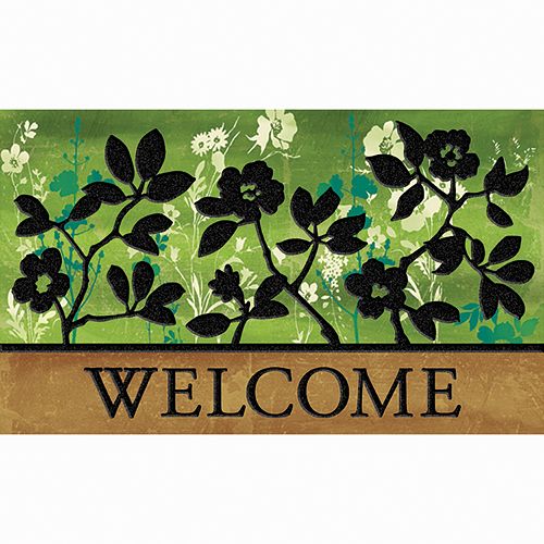 Apache Mills Masterpiece Garden Shadows Floral Doormat – 18” x 30”