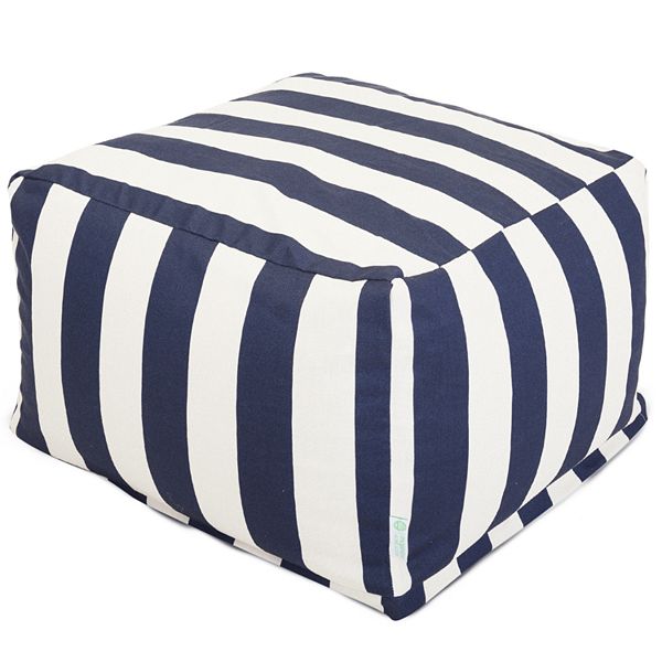 Majestic Home Goods Striped Indoor, Large Outdoor Ottoman