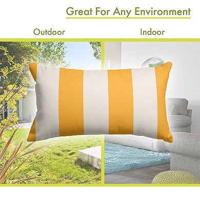 Majestic Home Goods Striped Indoor Outdoor Small Decorative Pillow