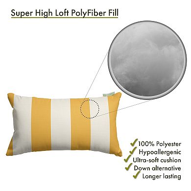 Majestic Home Goods Striped Indoor Outdoor Small Decorative Pillow