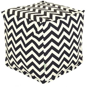 Majestic Home Goods Chevron Indoor Outdoor Small Cube Ottoman