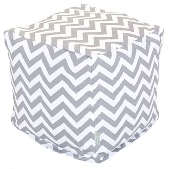Majestic Home Goods Chevron Indoor Outdoor Small Cube Ottoman