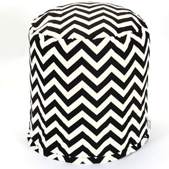 Majestic Home Goods Chevron Indoor Outdoor Small Pouf Ottoman