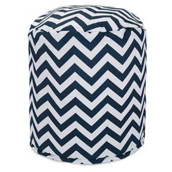 Majestic Home Goods Chevron Indoor Outdoor Small Pouf Ottoman