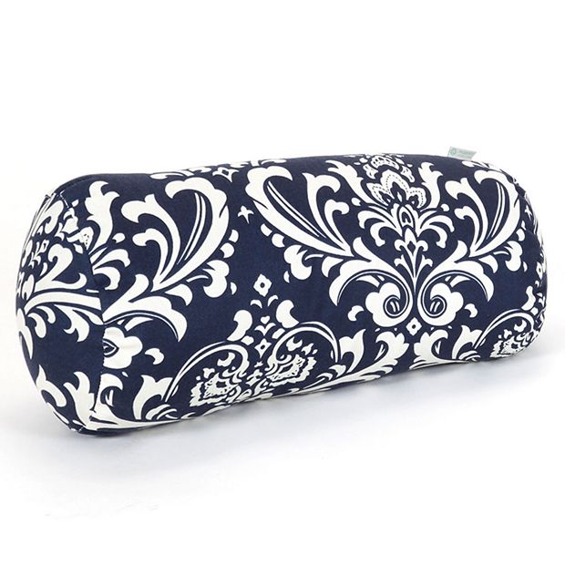 Majestic Home Goods Indoor/Outdoor French Quarter Large Pillow, Navy Blue