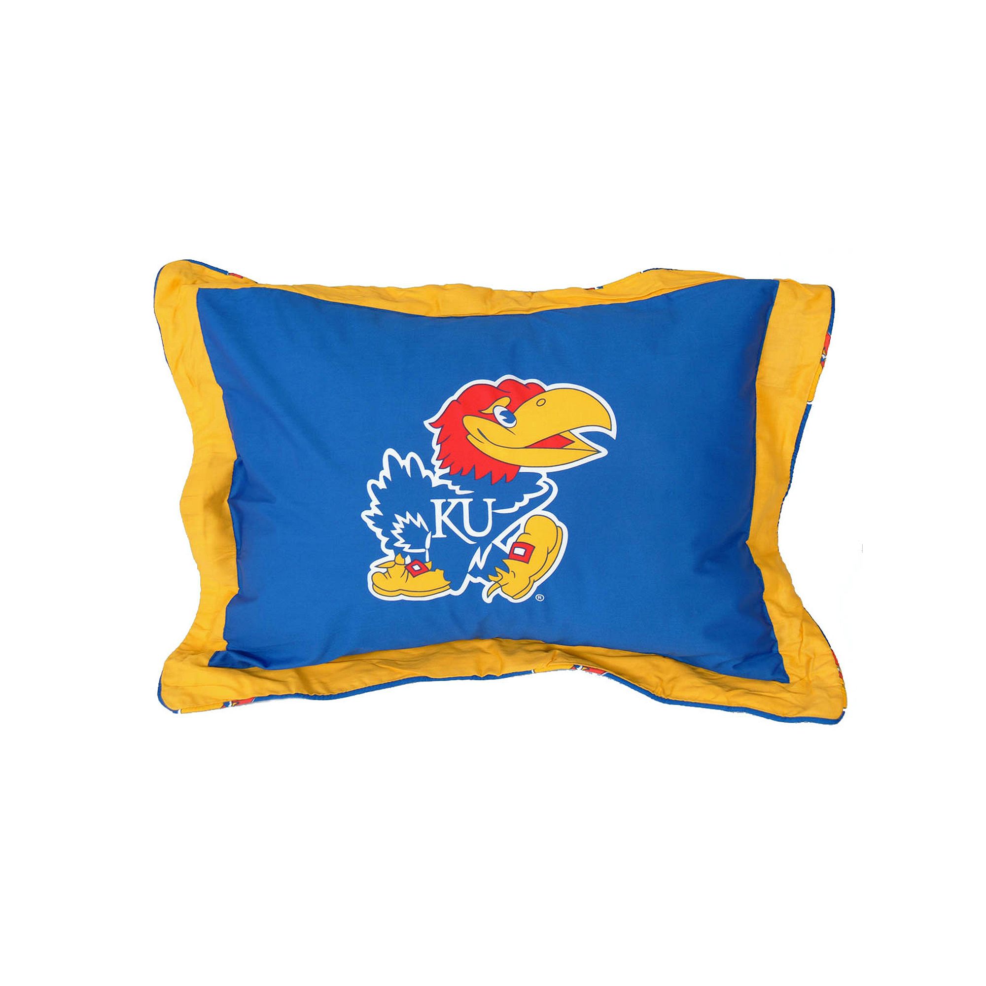 College Covers Kansas Jayhawks Printed Pillow Sham, Team