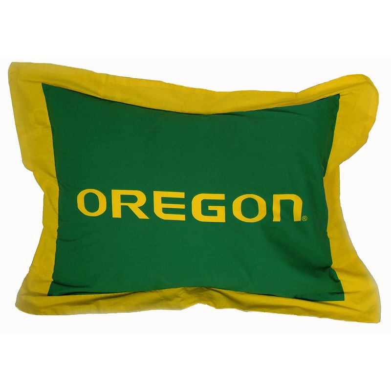 College Covers Oregon Ducks Printed Pillow Sham, Multicolor