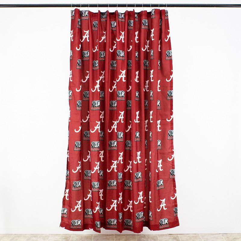 College Covers Alabama Crimson Tide Printed Shower Curtain Cover, Multicolo