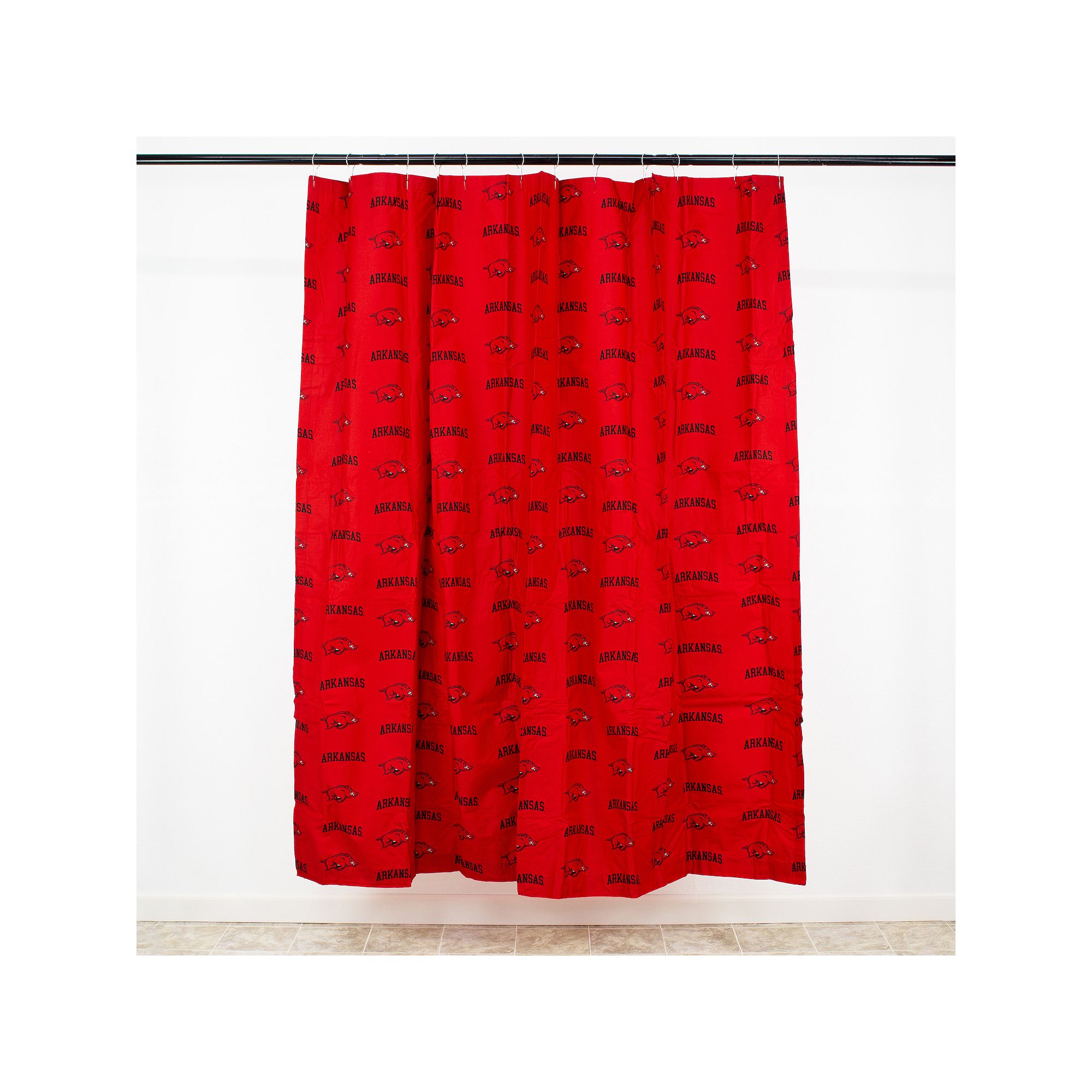 College Covers Arkansas Razorbacks Printed Shower Curtain Cover, Team