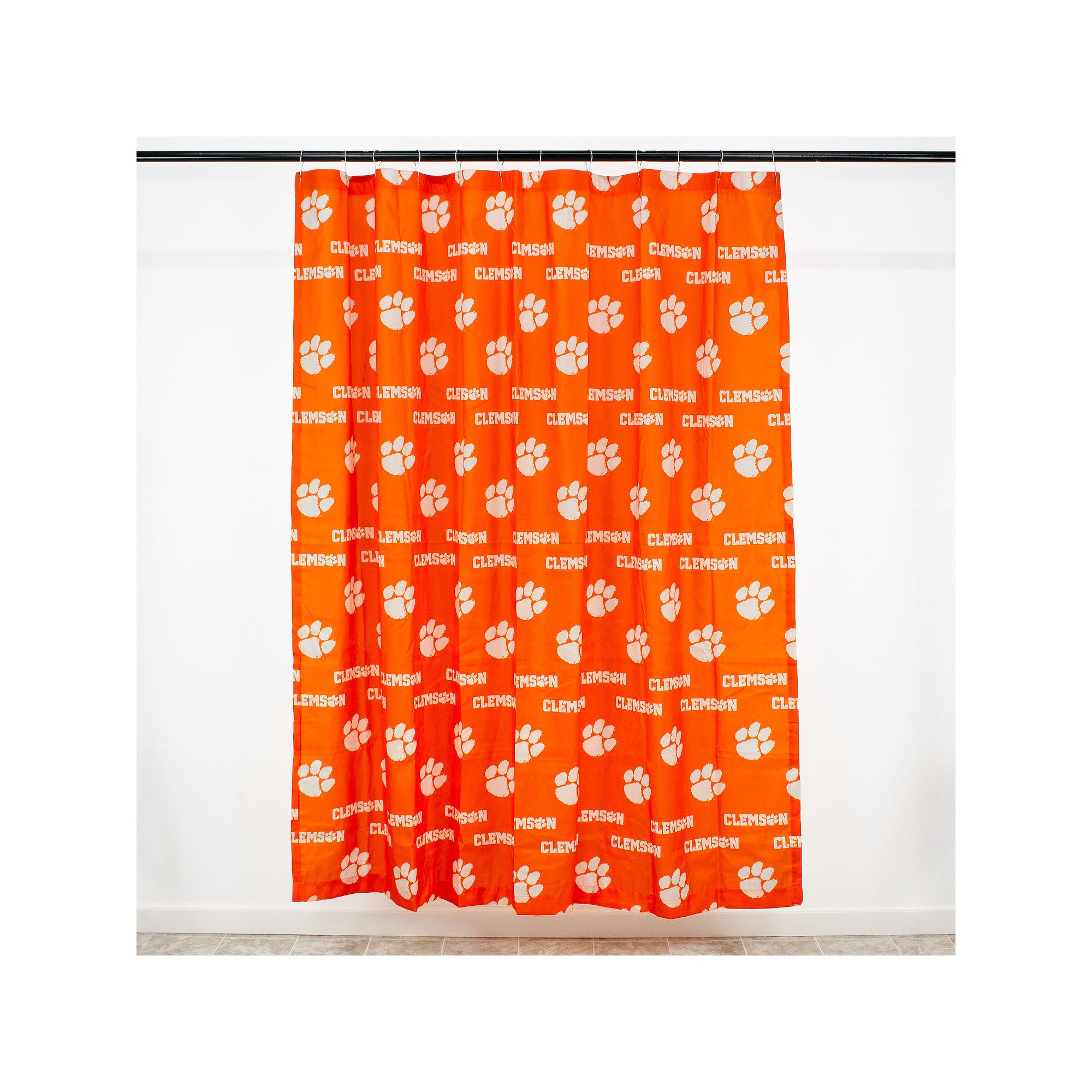 College Covers Clemson Tigers Printed Shower Curtain Cover, Team