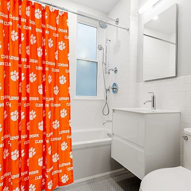 College Covers Clemson Tigers Printed Shower Curtain Cover