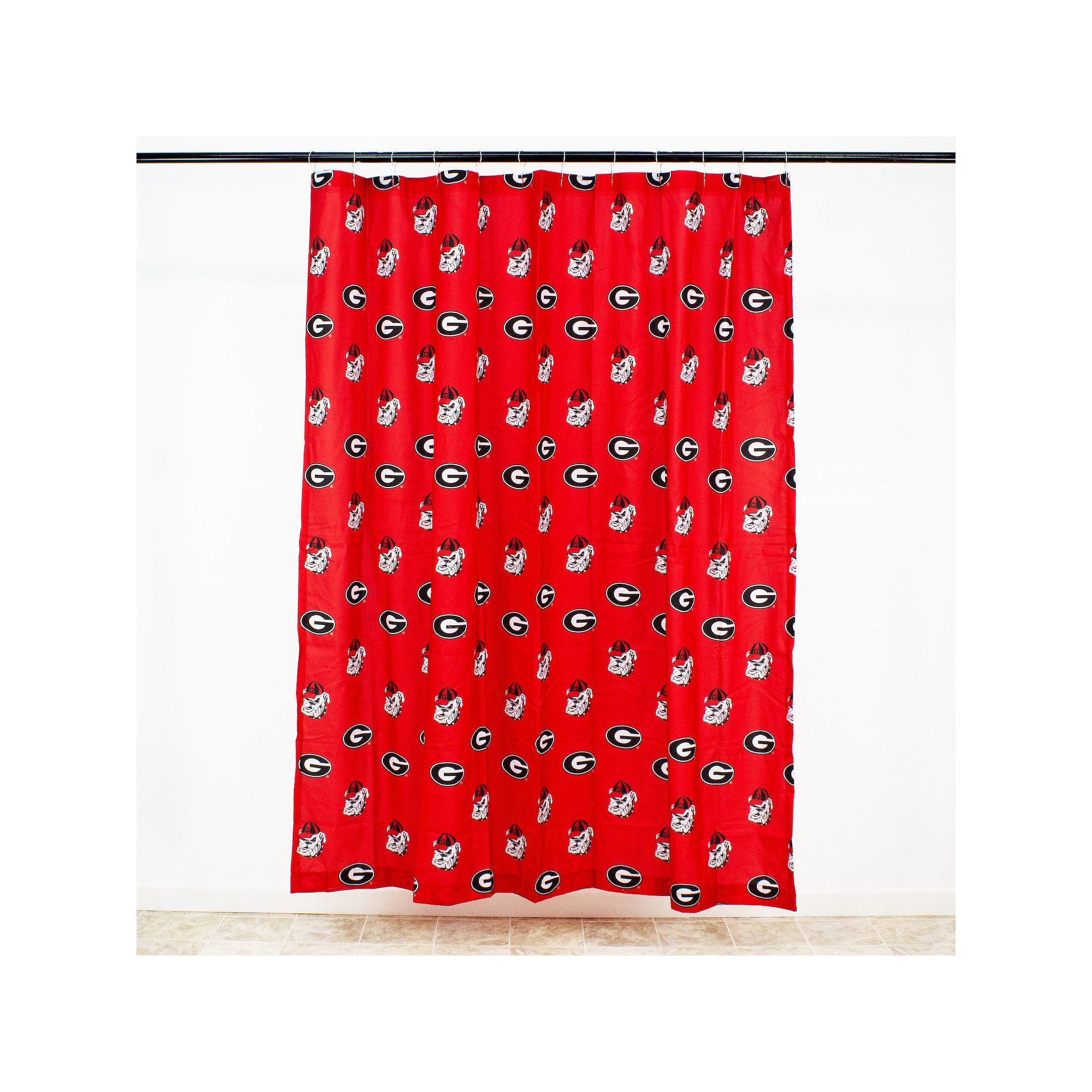 College Covers Georgia Bulldogs Printed Shower Curtain Cover, Team