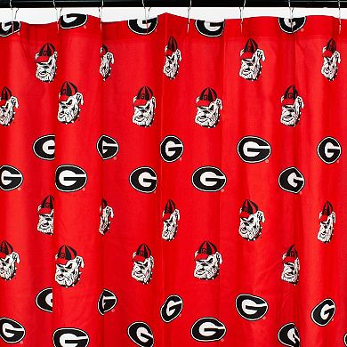 College Covers Georgia Bulldogs Printed Shower Curtain Cover