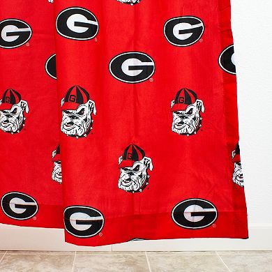 College Covers Georgia Bulldogs Printed Shower Curtain Cover
