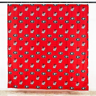 College Covers Georgia Bulldogs Printed Shower Curtain Cover
