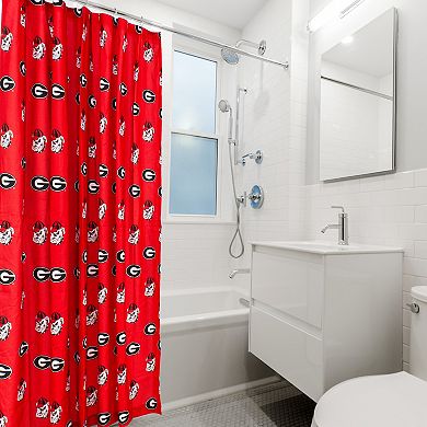 College Covers Georgia Bulldogs Printed Shower Curtain Cover