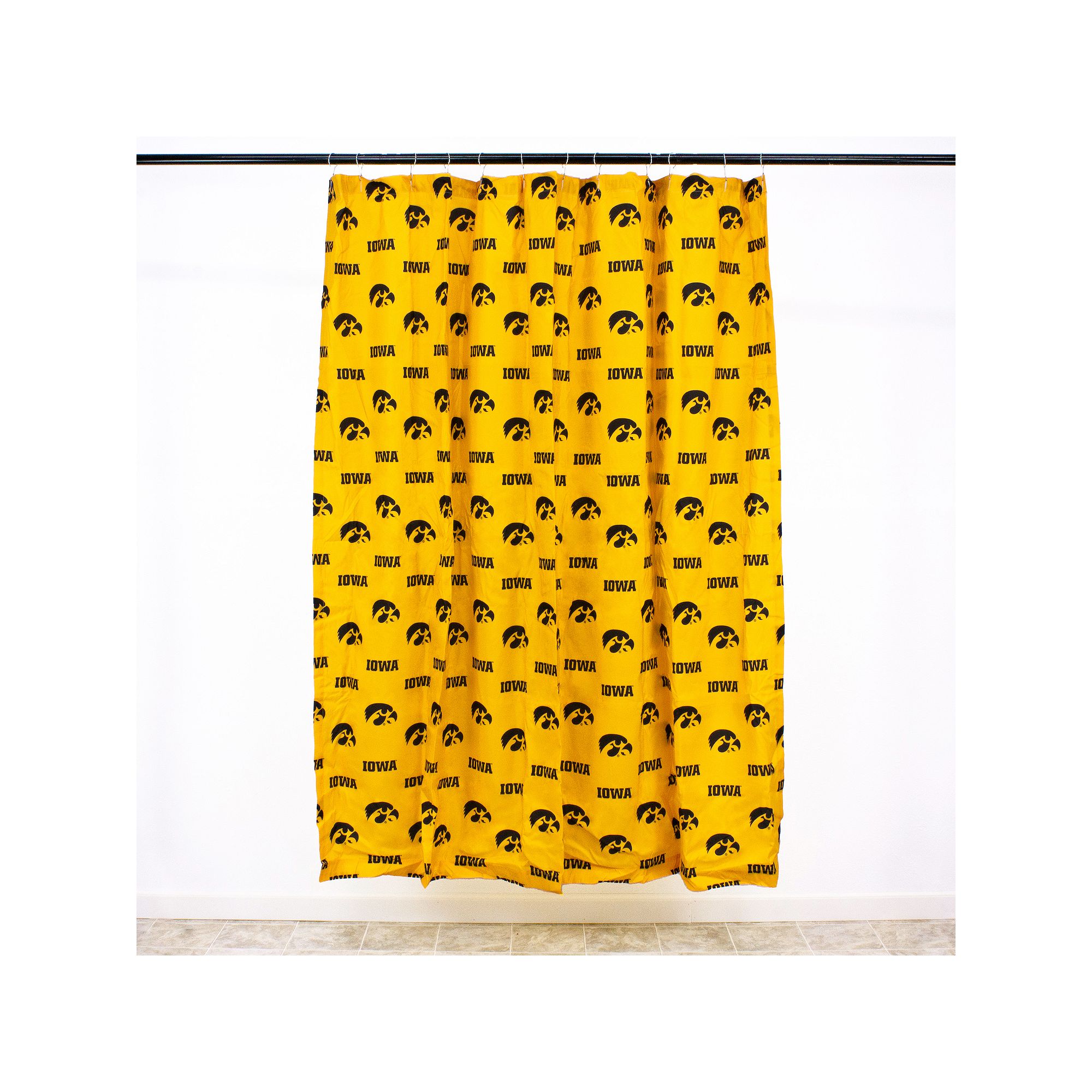 College Covers Iowa Hawkeyes Printed Shower Curtain Cover, Team