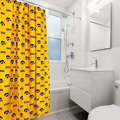 College Covers Iowa Hawkeyes Printed Shower Curtain Cover