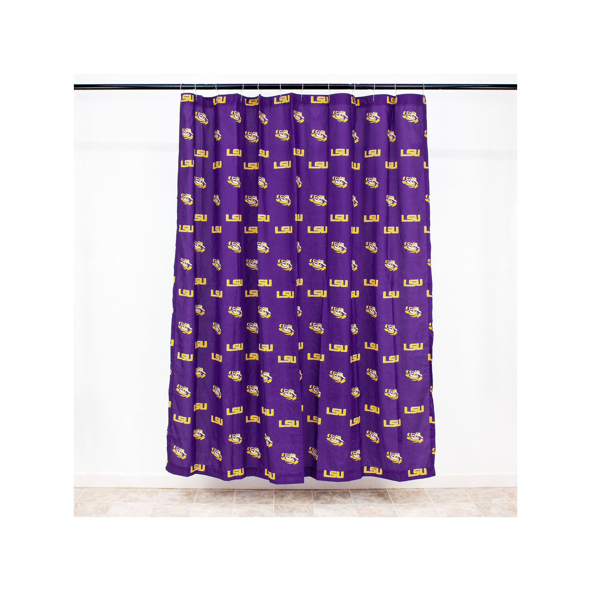 College Covers LSU Tigers Printed Shower Curtain Cover, Team