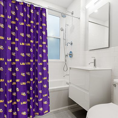 College Covers LSU Tigers Printed Shower Curtain Cover