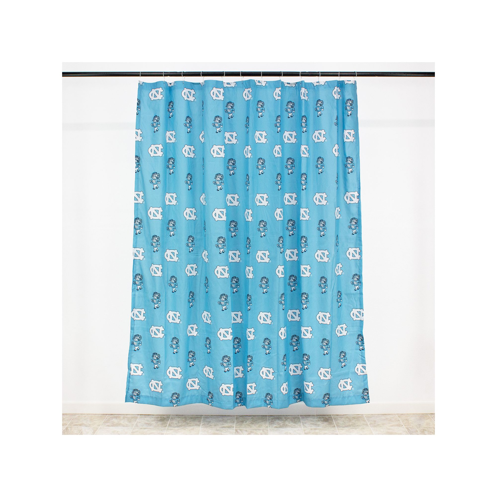 College Covers North Carolina Tar Heels Printed Shower Curtain Cover, Team