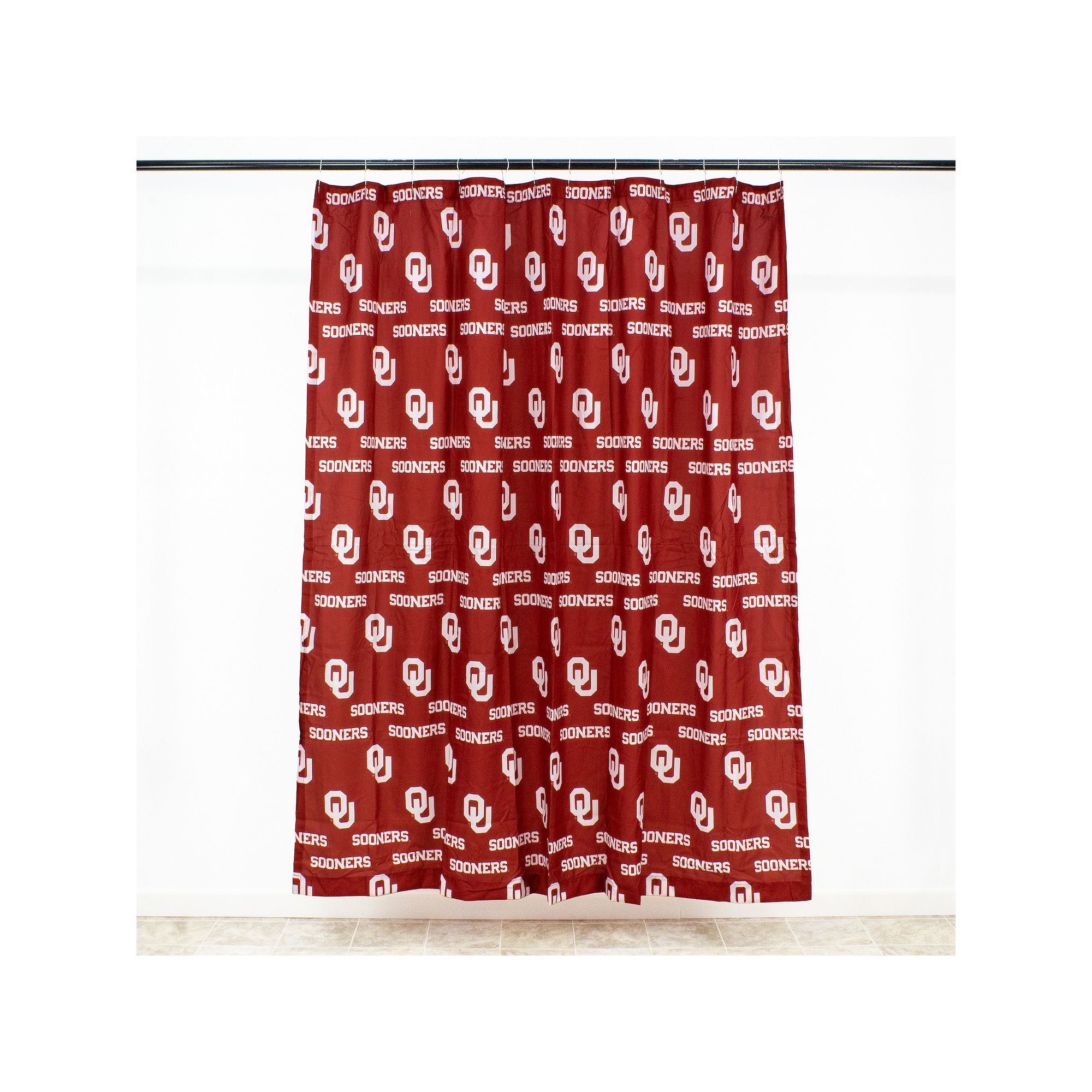 College Covers Oklahoma Sooners Printed Shower Curtain Cover, Team