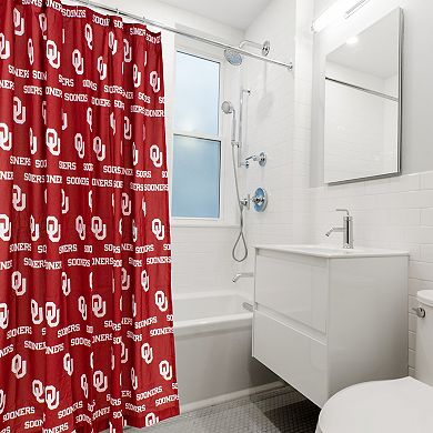 College Covers Oklahoma Sooners Printed Shower Curtain Cover