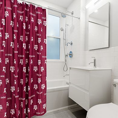 College Covers Texas A&M Aggies Printed Shower Curtain Cover