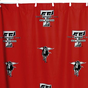 College Covers Texas Tech Red Raiders Printed Shower Curtain Cover