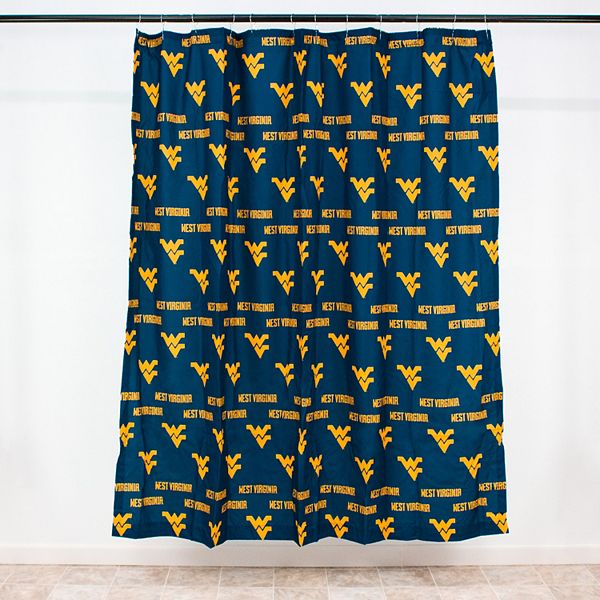 College Covers West Virginia Mountaineers Printed Shower Curtain Cover 70 x 72 