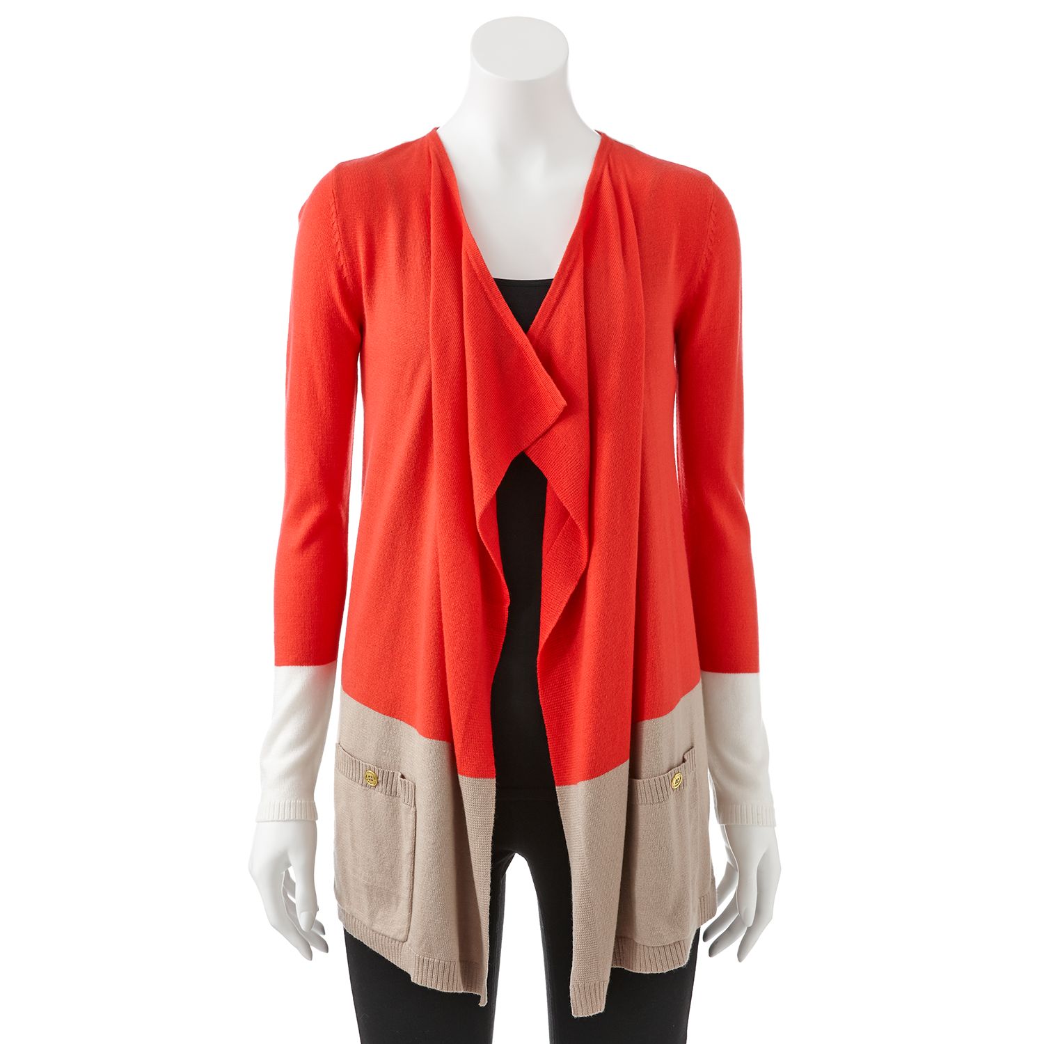 kohls red cardigan