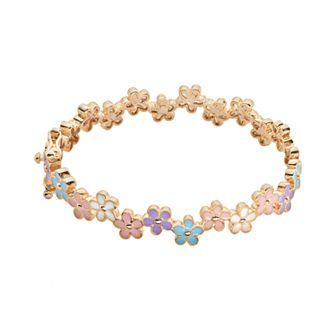 Junior Jewels Kids Brass Flower Bangle Bracelet