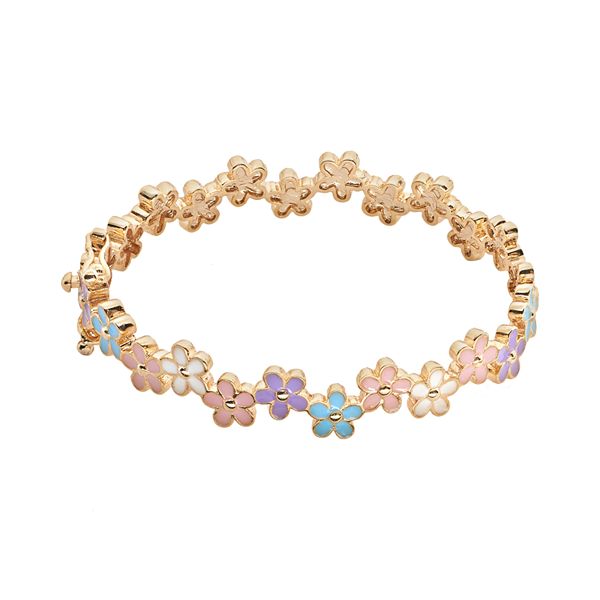 Junior Jewels Brass Flower Bangle Bracelet - Kids