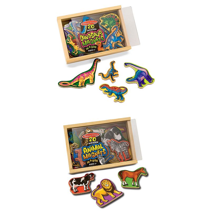 Melissa & Doug Animal & Dinosaur Magnets Bundle, Multicolor