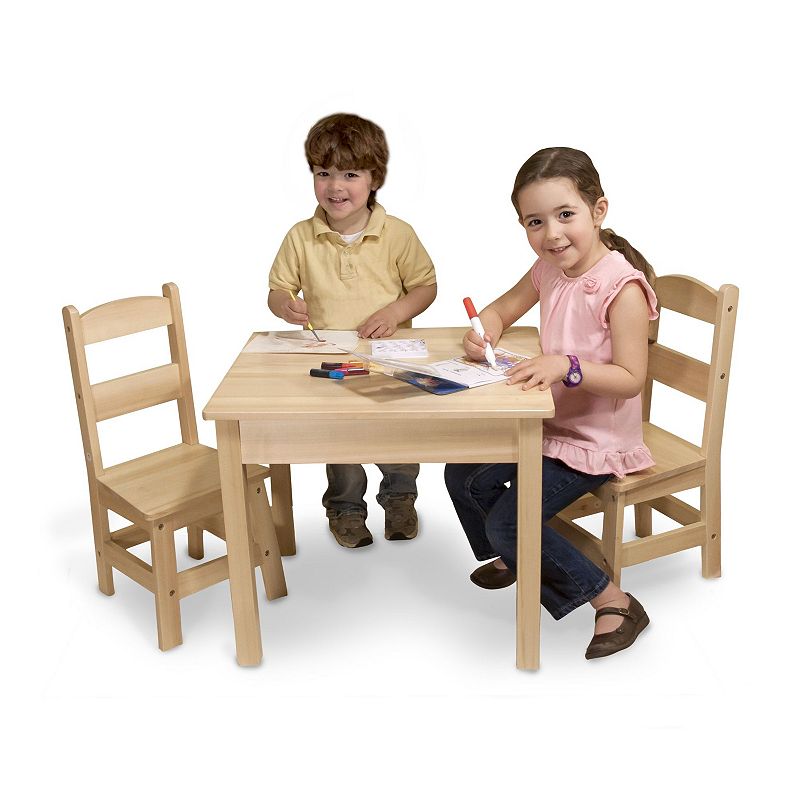 94864296 Melissa and Doug Wooden Table and Chairs Set, Mult sku 94864296